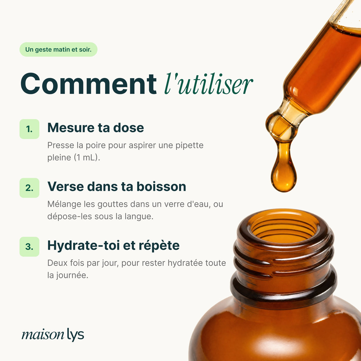 Comment utiliser les gouttes, matin et soir