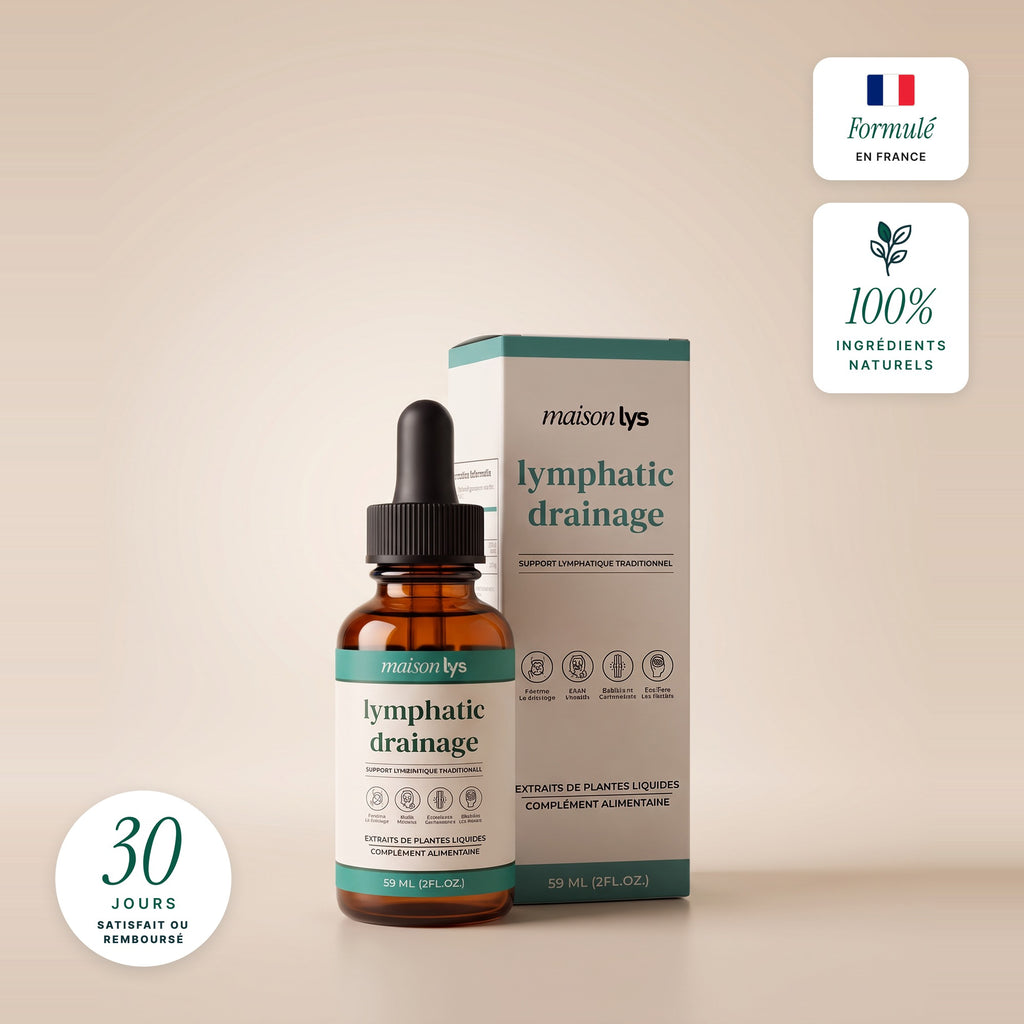 Flacon et coffret Drainage Lymphatique Maison Lys
